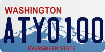 WA license plate ATY0100