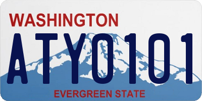 WA license plate ATY0101