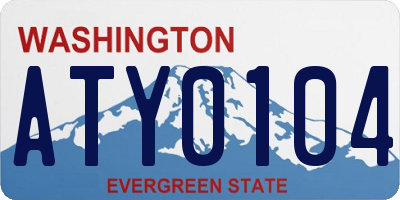 WA license plate ATY0104