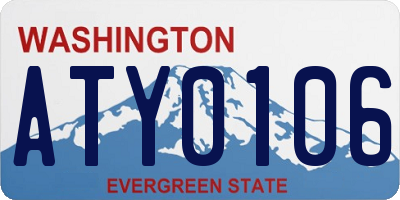 WA license plate ATY0106