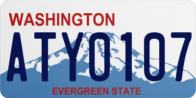 WA license plate ATY0107