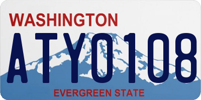 WA license plate ATY0108