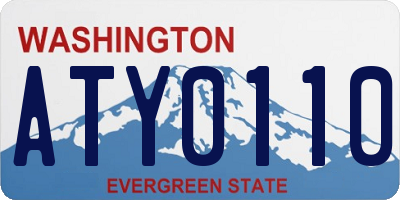 WA license plate ATY0110