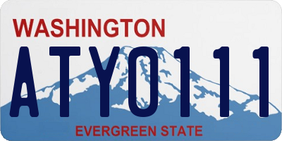 WA license plate ATY0111