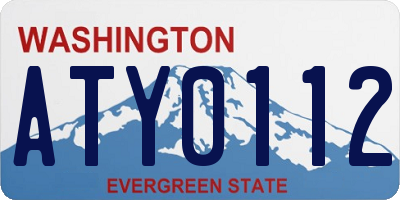 WA license plate ATY0112