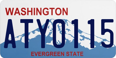WA license plate ATY0115
