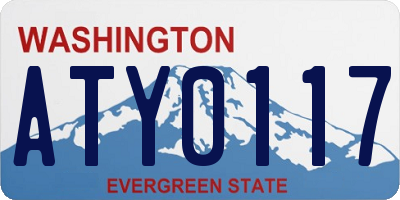 WA license plate ATY0117