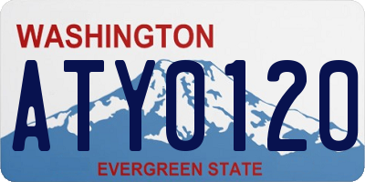 WA license plate ATY0120
