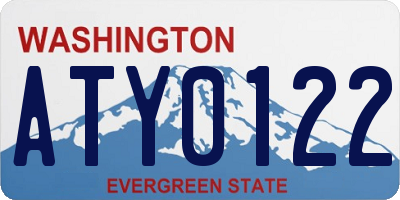 WA license plate ATY0122