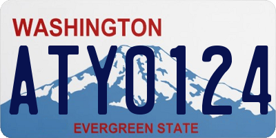 WA license plate ATY0124