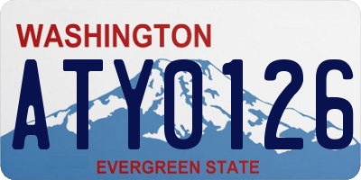 WA license plate ATY0126