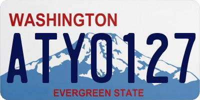 WA license plate ATY0127