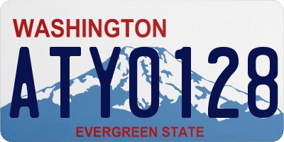 WA license plate ATY0128