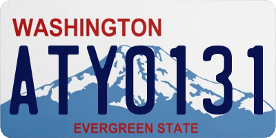 WA license plate ATY0131