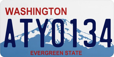 WA license plate ATY0134