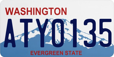 WA license plate ATY0135