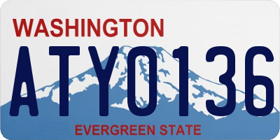 WA license plate ATY0136