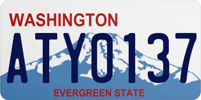 WA license plate ATY0137