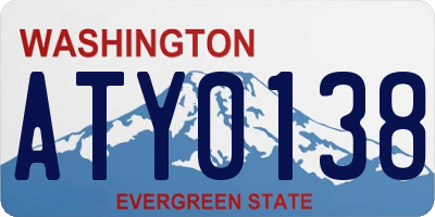 WA license plate ATY0138