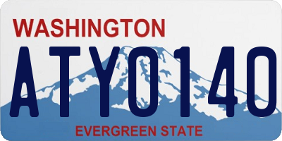 WA license plate ATY0140
