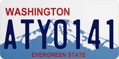 WA license plate ATY0141