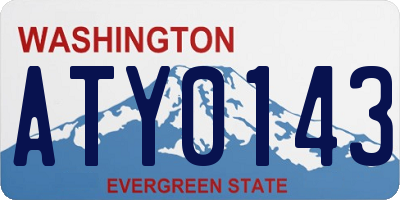 WA license plate ATY0143