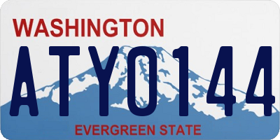 WA license plate ATY0144