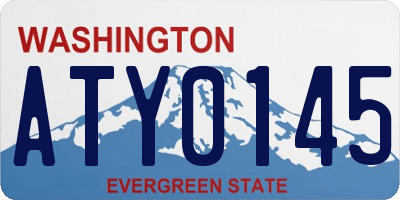 WA license plate ATY0145