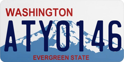 WA license plate ATY0146