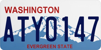WA license plate ATY0147