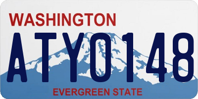WA license plate ATY0148