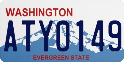 WA license plate ATY0149