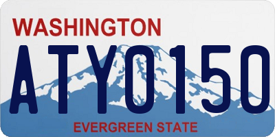 WA license plate ATY0150