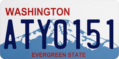 WA license plate ATY0151