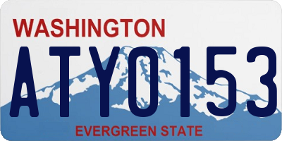 WA license plate ATY0153