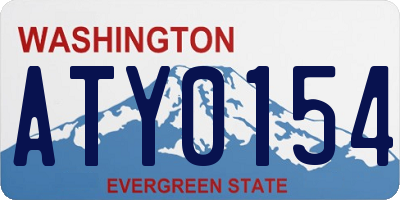 WA license plate ATY0154