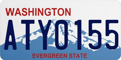 WA license plate ATY0155
