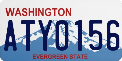 WA license plate ATY0156