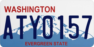 WA license plate ATY0157