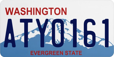 WA license plate ATY0161