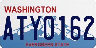 WA license plate ATY0162