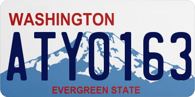 WA license plate ATY0163