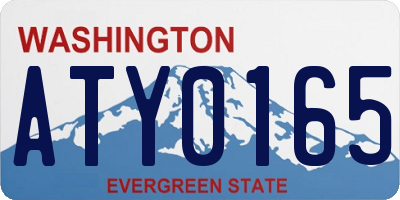 WA license plate ATY0165