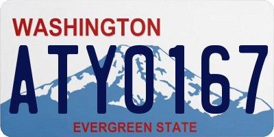 WA license plate ATY0167