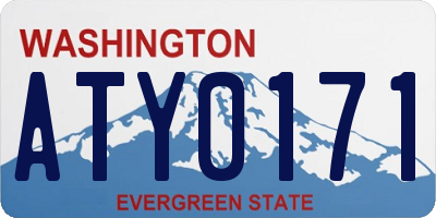 WA license plate ATY0171