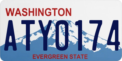 WA license plate ATY0174
