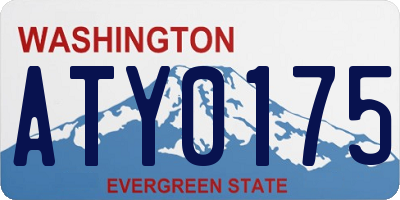 WA license plate ATY0175