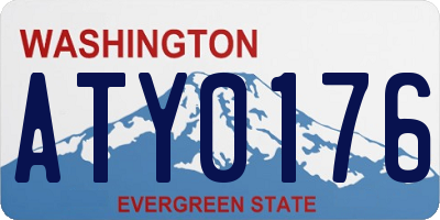 WA license plate ATY0176