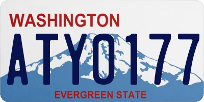 WA license plate ATY0177