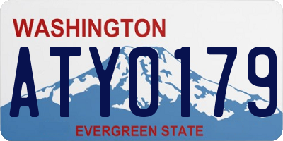 WA license plate ATY0179